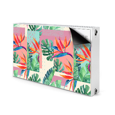 Decorative radiator cover Tropical mosaic