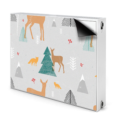 Magnetic radiator mat Forest animals