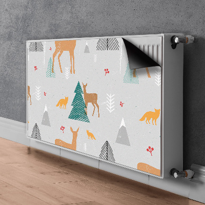 Magnetic radiator mat Forest animals