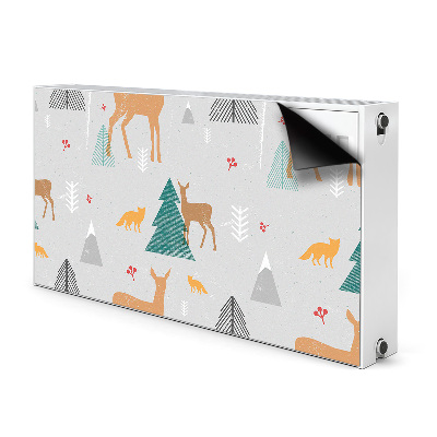 Magnetic radiator mat Forest animals