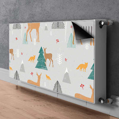 Magnetic radiator mat Forest animals