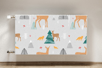 Magnetic radiator mat Forest animals