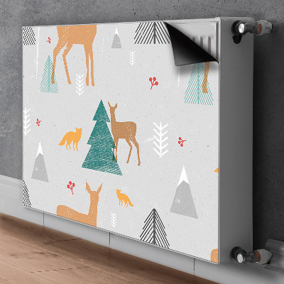 Magnetic radiator mat Forest animals