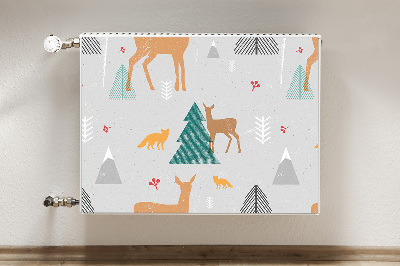 Magnetic radiator mat Forest animals