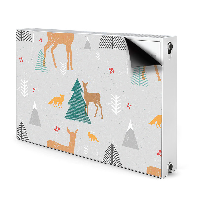 Magnetic radiator mat Forest animals