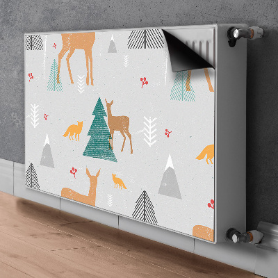 Magnetic radiator mat Forest animals