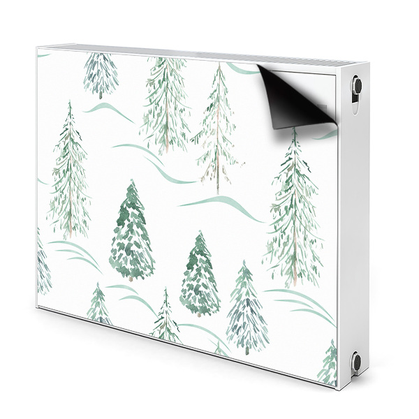 Magnetic radiator mat Winter Christmas tree