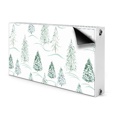 Magnetic radiator mat Winter Christmas tree