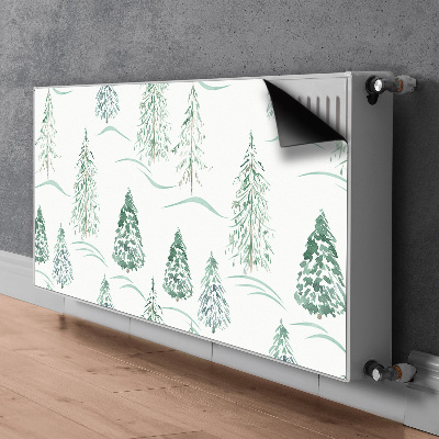 Magnetic radiator mat Winter Christmas tree