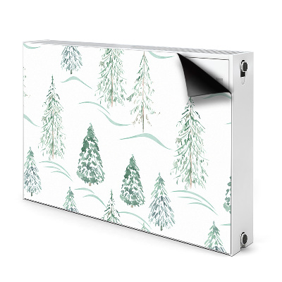 Magnetic radiator mat Winter Christmas tree