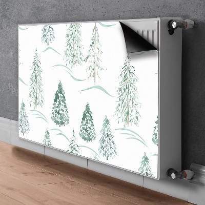 Magnetic radiator mat Winter Christmas tree