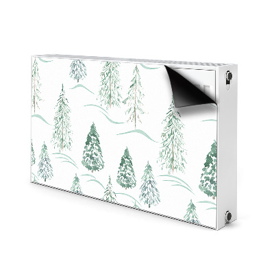 Magnetic radiator mat Winter Christmas tree