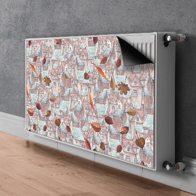 Decorative radiator cover Autumn city