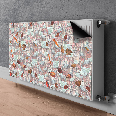 Decorative radiator cover Autumn city