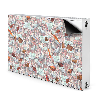 Decorative radiator cover Autumn city