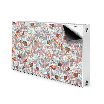 Decorative radiator cover Autumn city