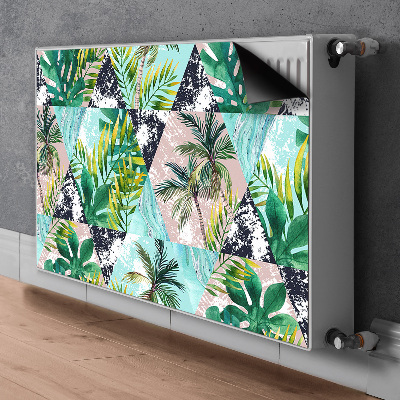 Decorative radiator mat Palms pattern