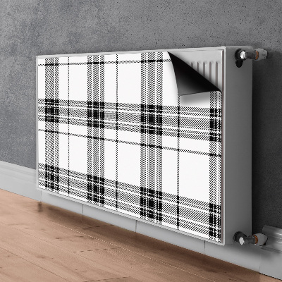 Magnetic radiator mat Plaid pattern