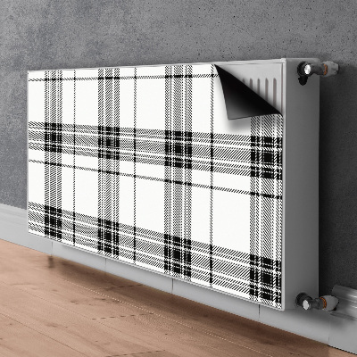 Magnetic radiator mat Plaid pattern