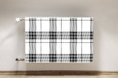 Magnetic radiator mat Plaid pattern