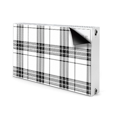 Magnetic radiator mat Plaid pattern