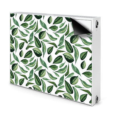 Magnetic radiator mat Green leaves