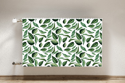 Magnetic radiator mat Green leaves