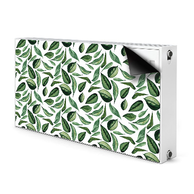 Magnetic radiator mat Green leaves