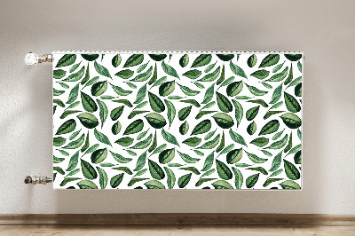 Magnetic radiator mat Green leaves