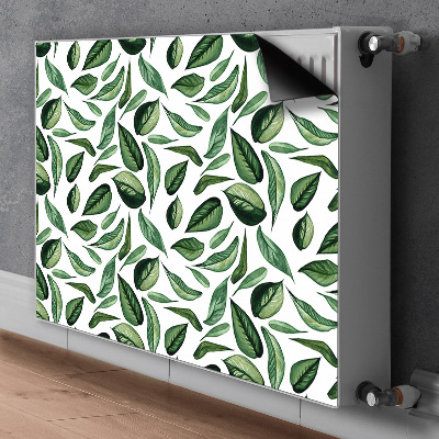 Magnetic radiator mat Green leaves