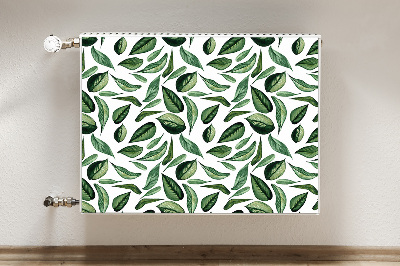 Magnetic radiator mat Green leaves