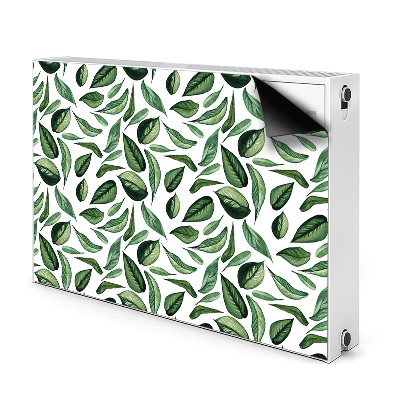 Magnetic radiator mat Green leaves