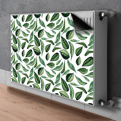 Magnetic radiator mat Green leaves