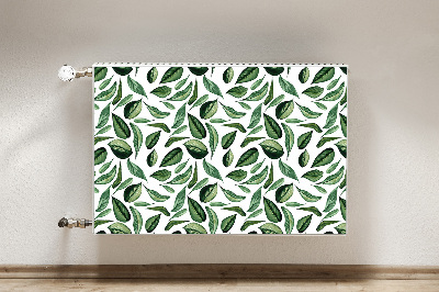 Magnetic radiator mat Green leaves