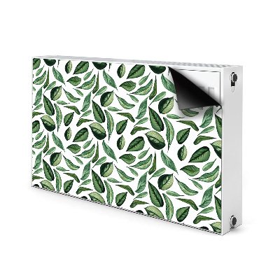 Magnetic radiator mat Green leaves