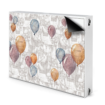 Radiator cover Balloons and houses