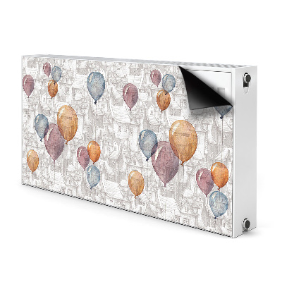 Radiator cover Balloons and houses