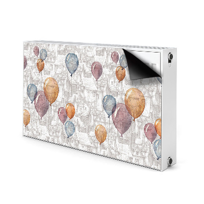 Radiator cover Balloons and houses