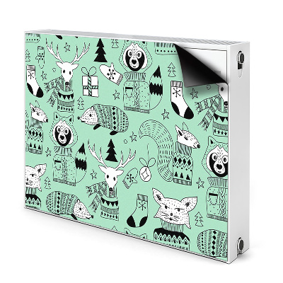 Decorative radiator cover Scandinavian zoo