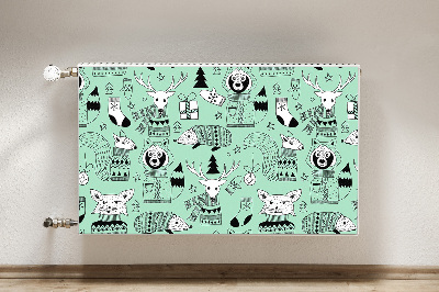 Decorative radiator cover Scandinavian zoo