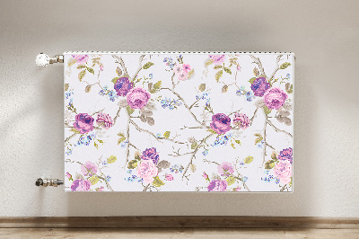 Printed radiator mat The blooming trees