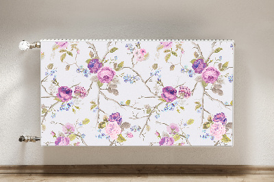 Printed radiator mat The blooming trees