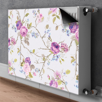 Printed radiator mat The blooming trees