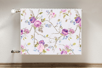 Printed radiator mat The blooming trees