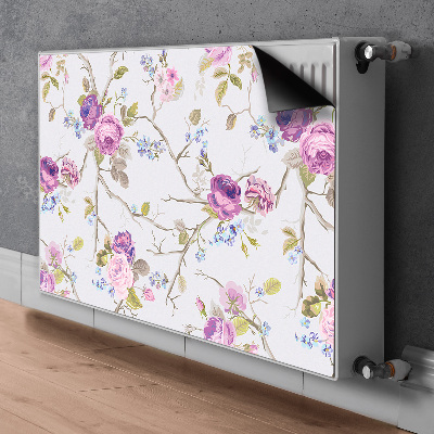 Printed radiator mat The blooming trees