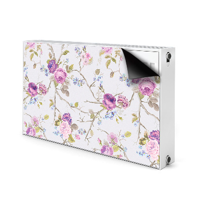 Printed radiator mat The blooming trees