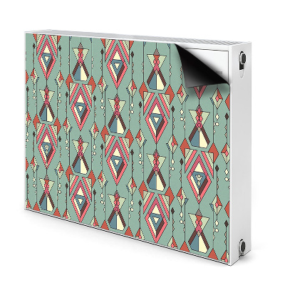 Magnetic radiator mat Aztec pattern