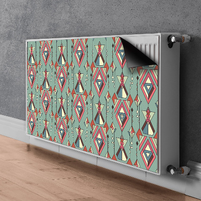 Magnetic radiator mat Aztec pattern