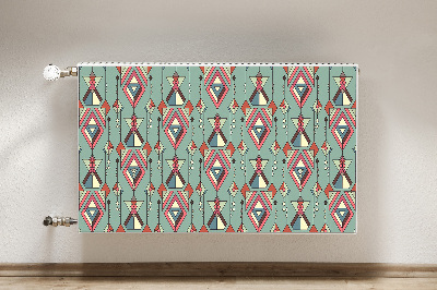 Magnetic radiator mat Aztec pattern