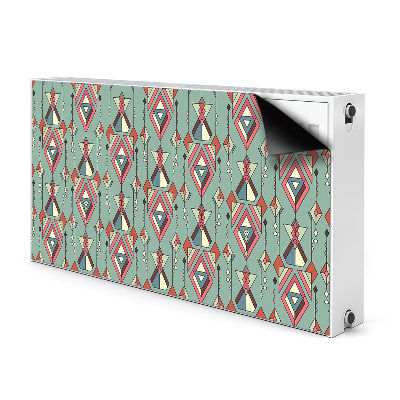 Magnetic radiator mat Aztec pattern